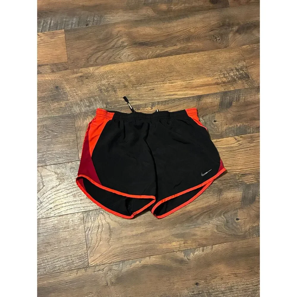 Nike Dri-FIT Tempo Running Shorts Women’s Black Orange Athletic Shorts